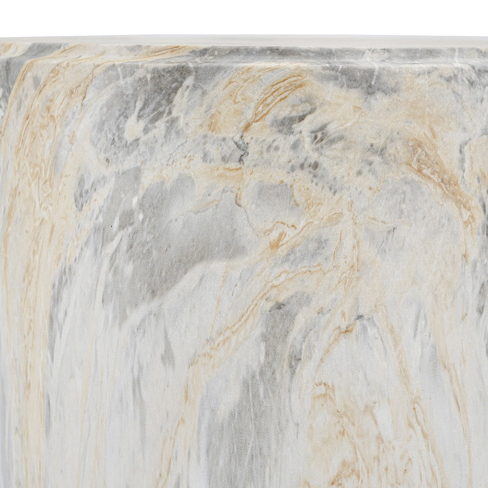 18.5-Inch Modern Marble-Look Stool