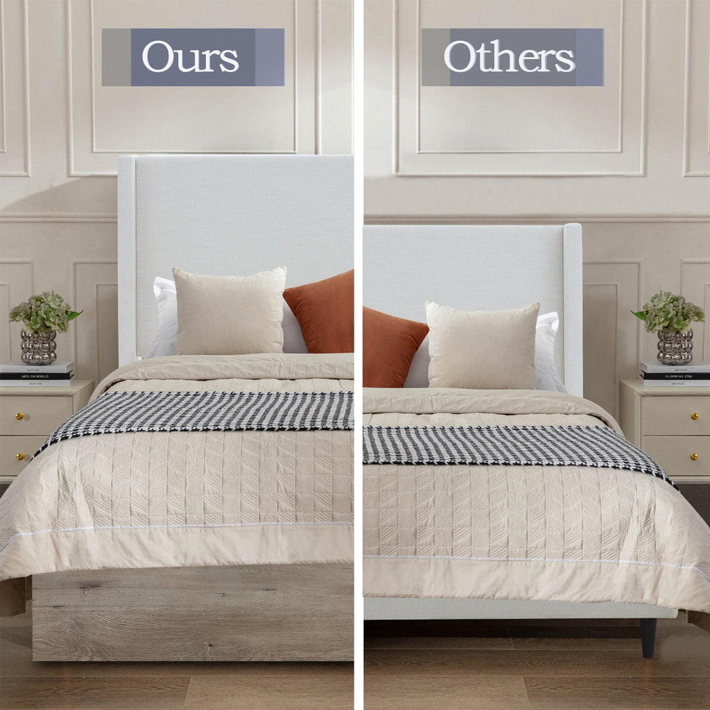 Shelton Upholstered Wingback Bed