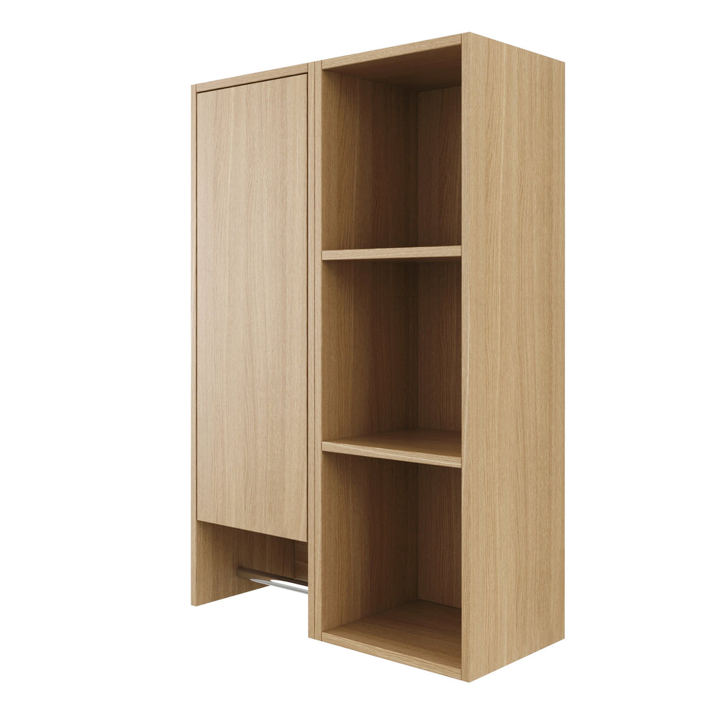 24 Inch Wall-Mounted Side Cabinet and Storage Shelves