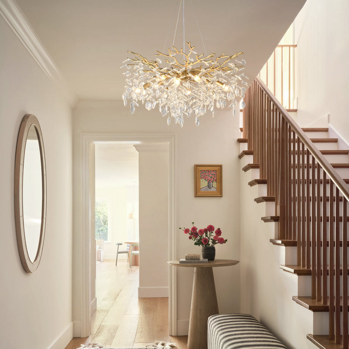 8-Light Chandelier Crystal Ceiling Lamp