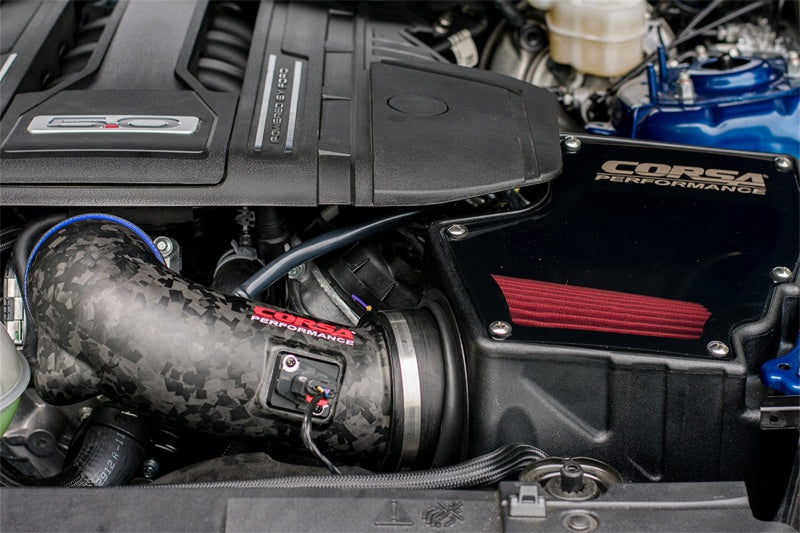 CORSA Performance Corsa 18-23 Ford Mustang GT 5.0L V8 Forged Carbon Fiber Air Intake w/ DryTech 3D No Oil 44007D-MF