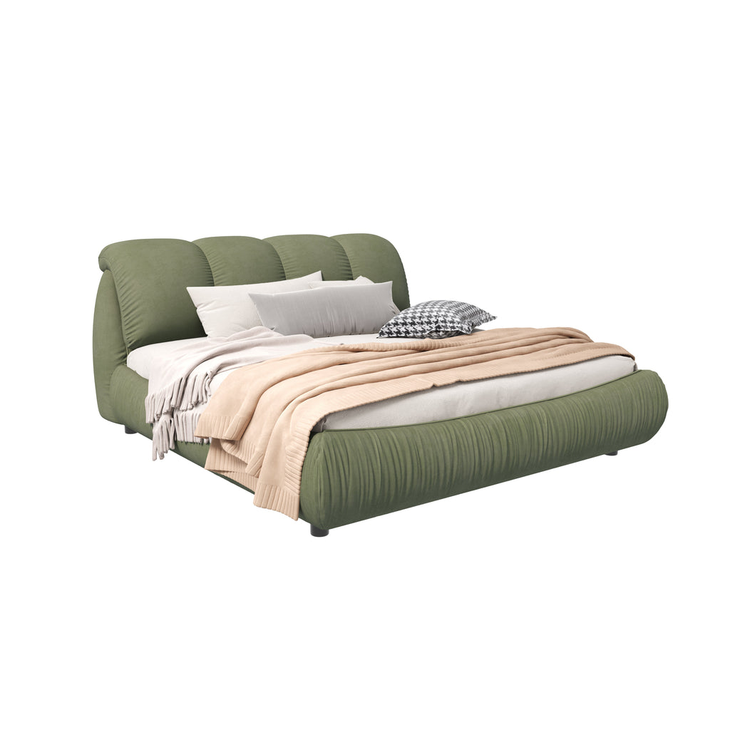 Queen Size Luxury Upholstered Platform Bed