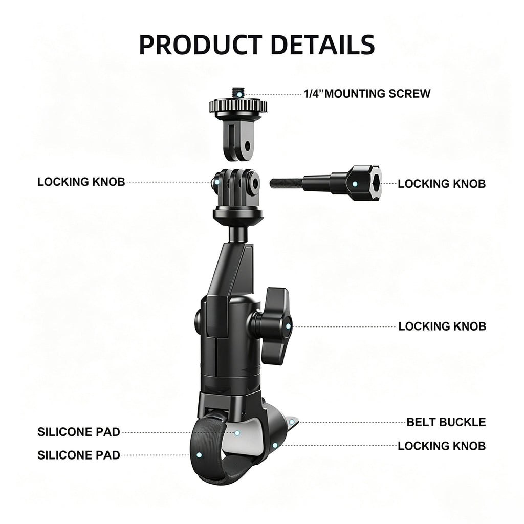 360 Action Camera Mount For Motorcycle E Bike Road Bike Bicycle Handlebar Bracket For Sports Camera Riding Dash Cam