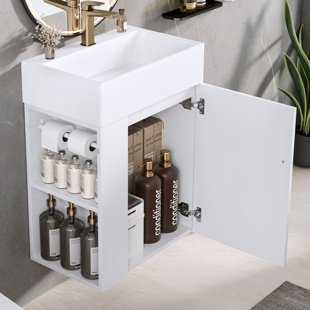 20 Inch Bathroom Vanity with Ceramic Sink