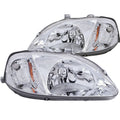 Anzo 1999-2000 Honda Civic Crystal Headlights Chrome