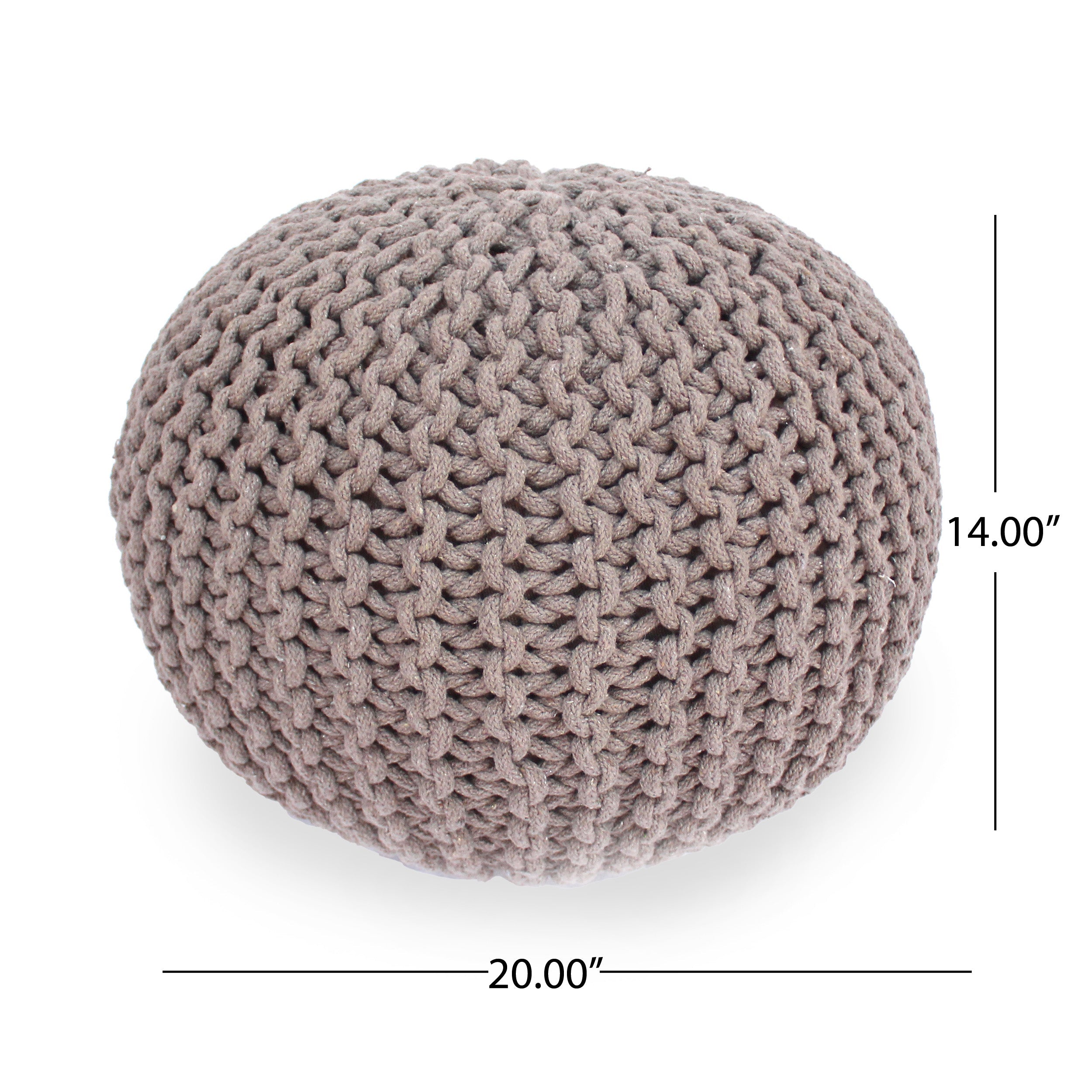 Moro Knitted Cotton 20 x 20 Round Pouf