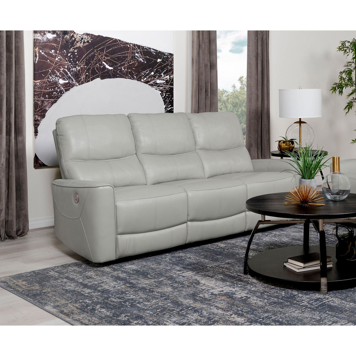 Ashland Dove Power Reclining Sofa