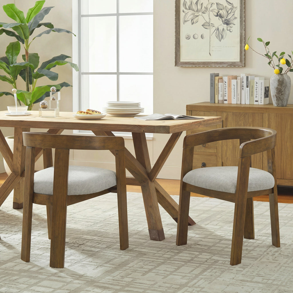 Modern Barrel Dining Chairs Set of 2