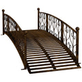 Outsunny 7' Metal Arch Garden Bridge with Safety Siderails