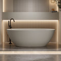 61'' Freestanding Bathtub Resin Stone Soaking Bathtub