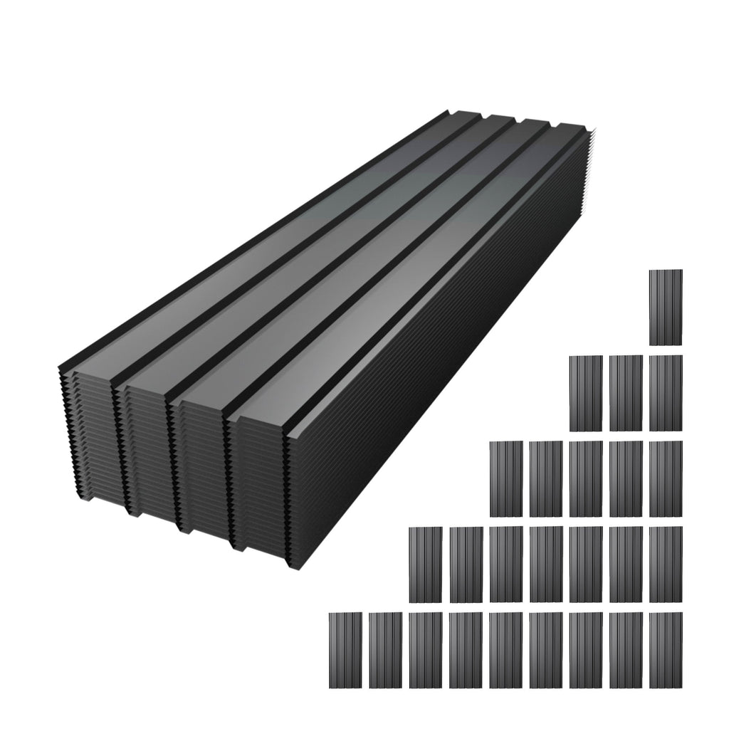 Galvanized Metal Roof Panel Length 72.8IN - Set of 25