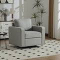 33.6" Upholstered 360° Swivel Armchair with Hidden Storage