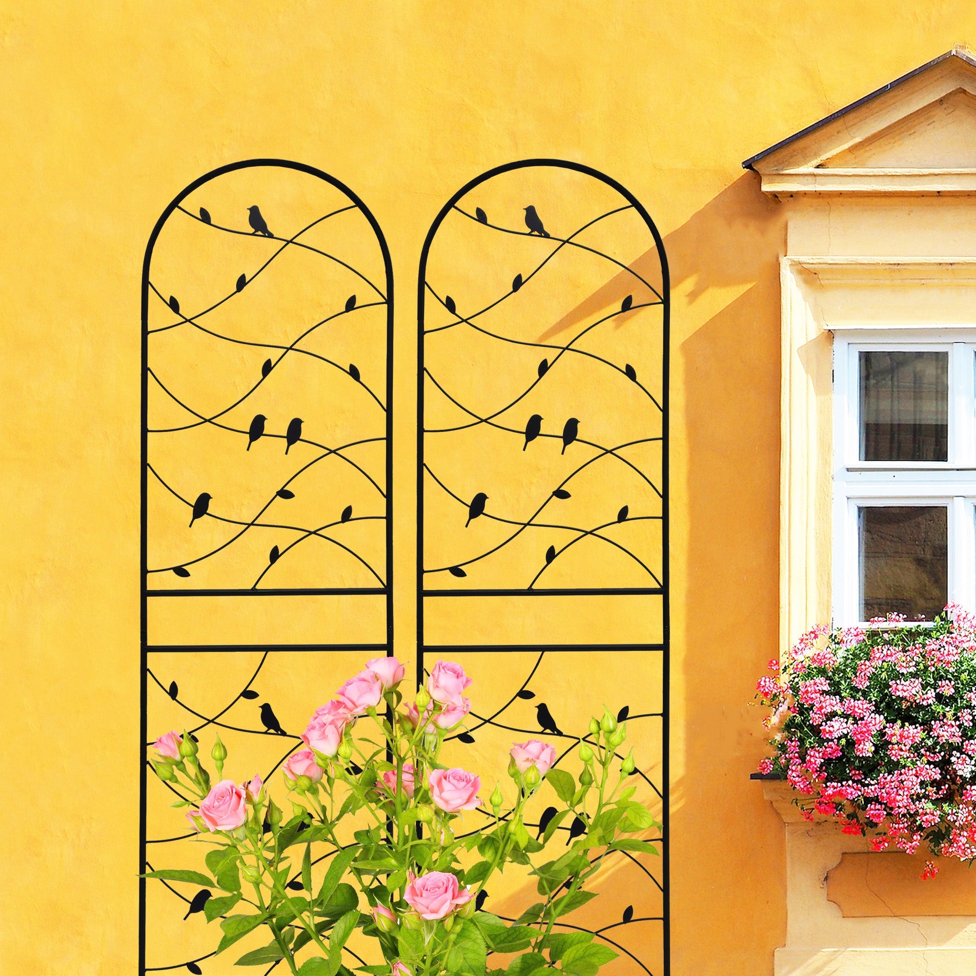 2 Pack Metal Garden Trellis 71" x 19.7"