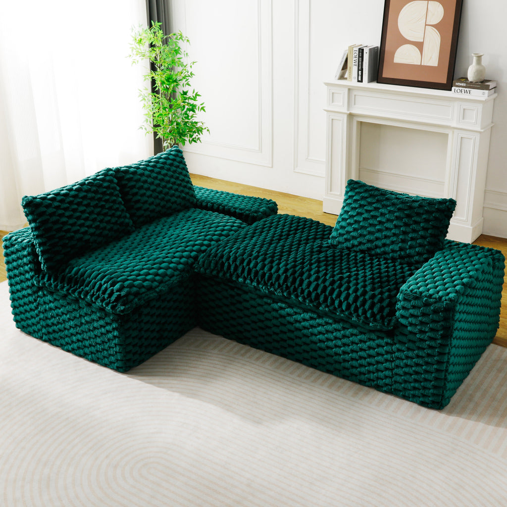 Green Turtle Velvet Versatile Sofa