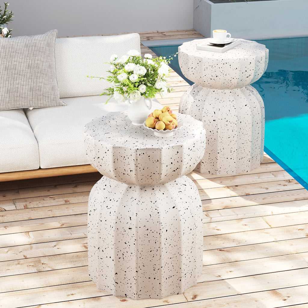 Modern Outdoor and Indoor Waterproof Coffee Table and Side Table Set