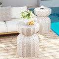 Modern Outdoor and Indoor Waterproof Coffee Table and Side Table Set