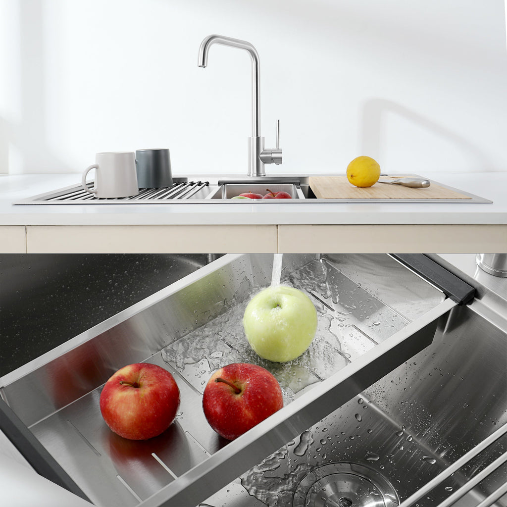 Stainless Steel Kitchen Sink, 33″x22″ Single Bowl