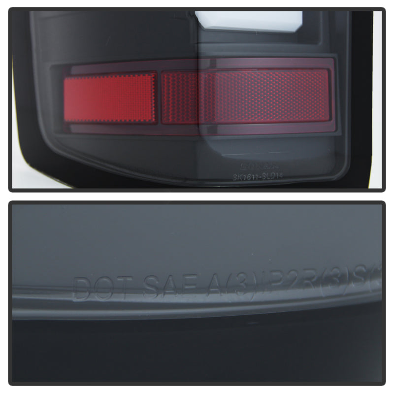 Spyder Chevy 1500 14-16 Light Bar LED Tail Lights Blk ALT-YD-CS14-LBLED-BK 5079985