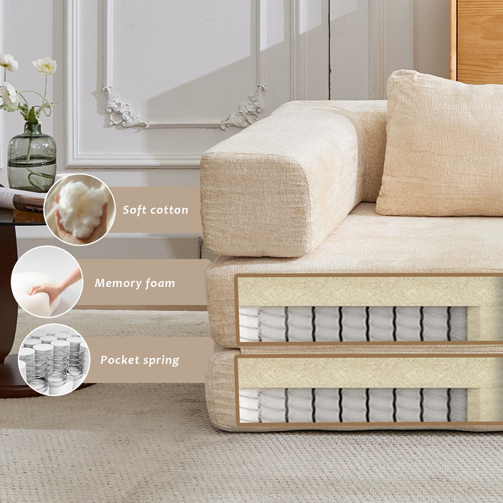 Compression Sofa - Convertible Floor Sofa Bed