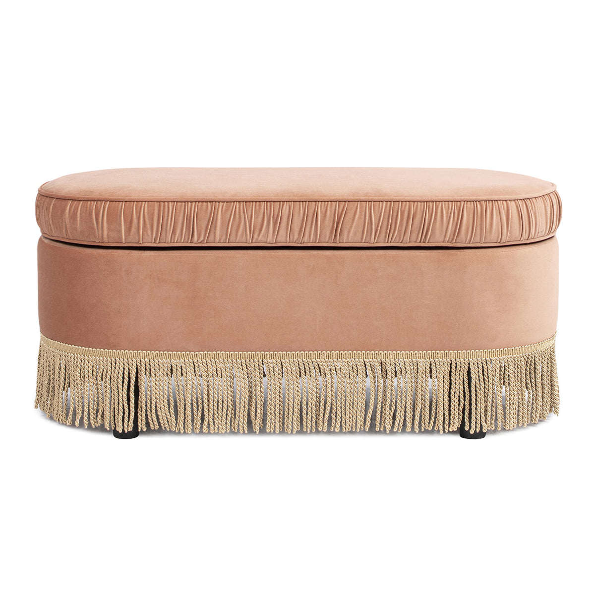 Serena 38" Oval Storage Bench Ottoman