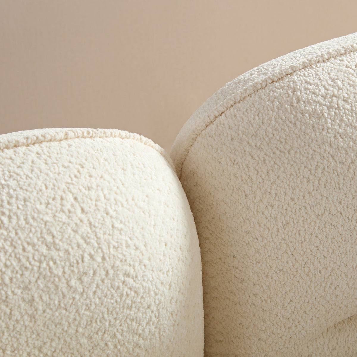 White Sectional Sofa, Durable Fabric, Solid Wood Frame