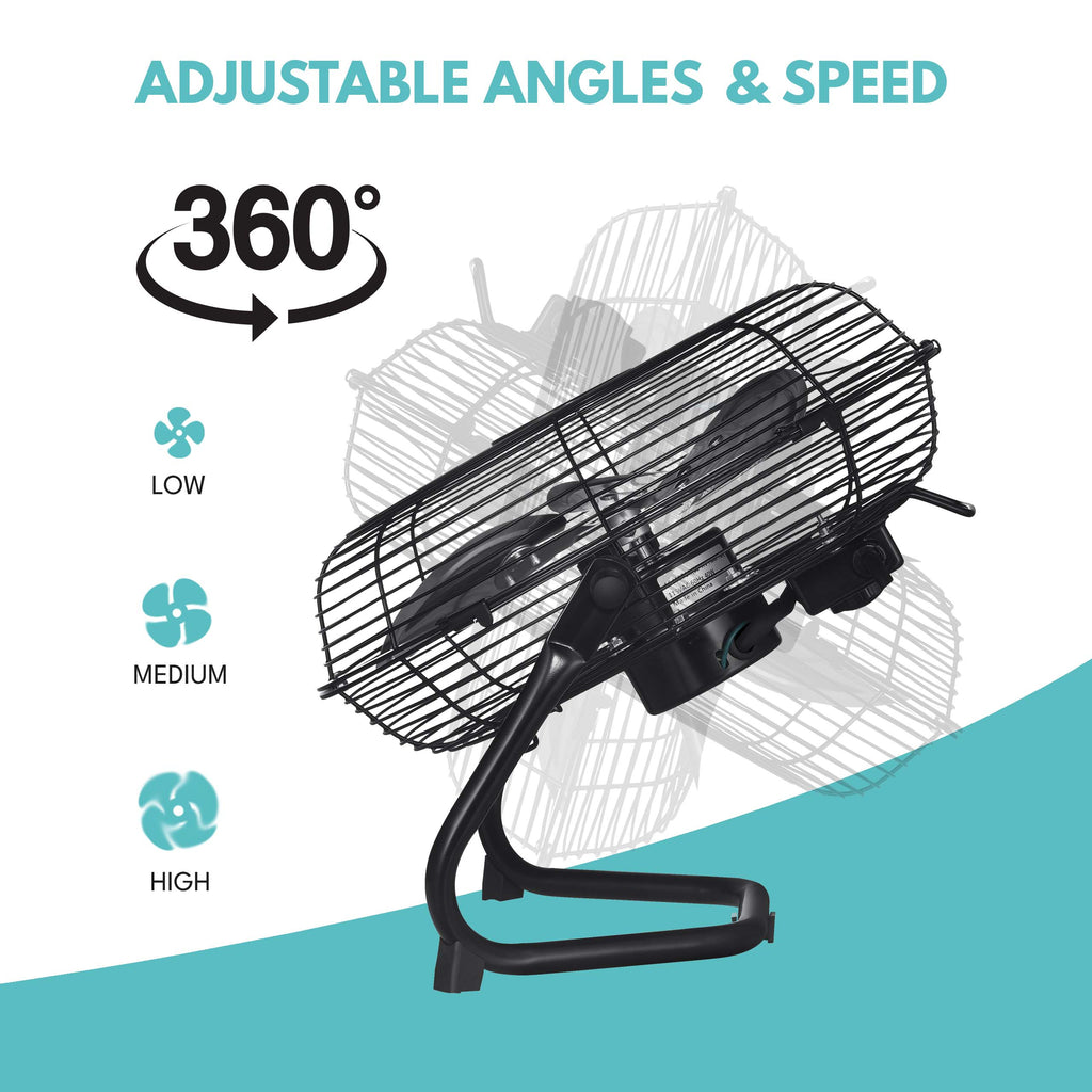 18 In. 3-Speed High-Velocity Industrial Heavy Duty Metal Floor Fan
