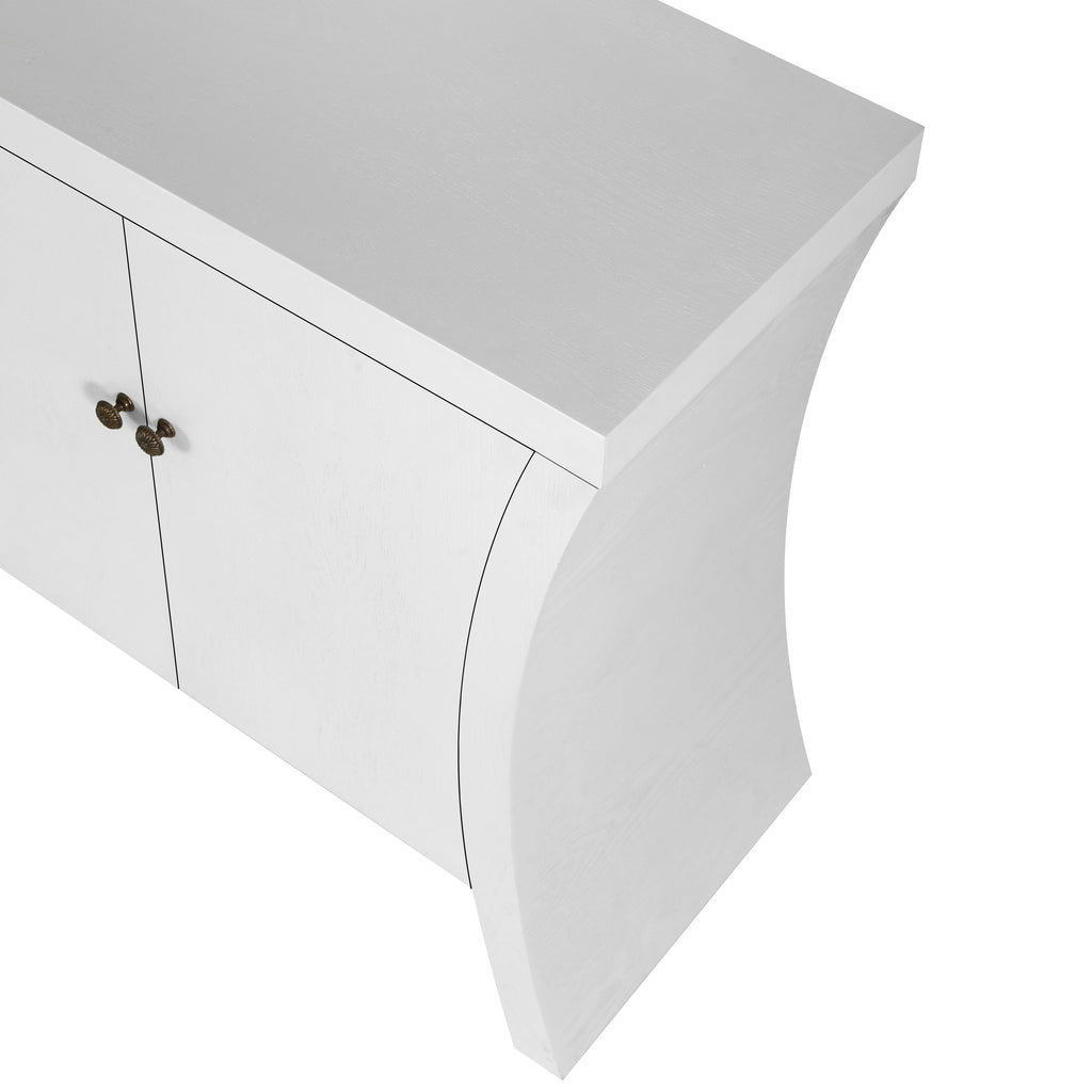 Refined Industrial 4-Door Credenza