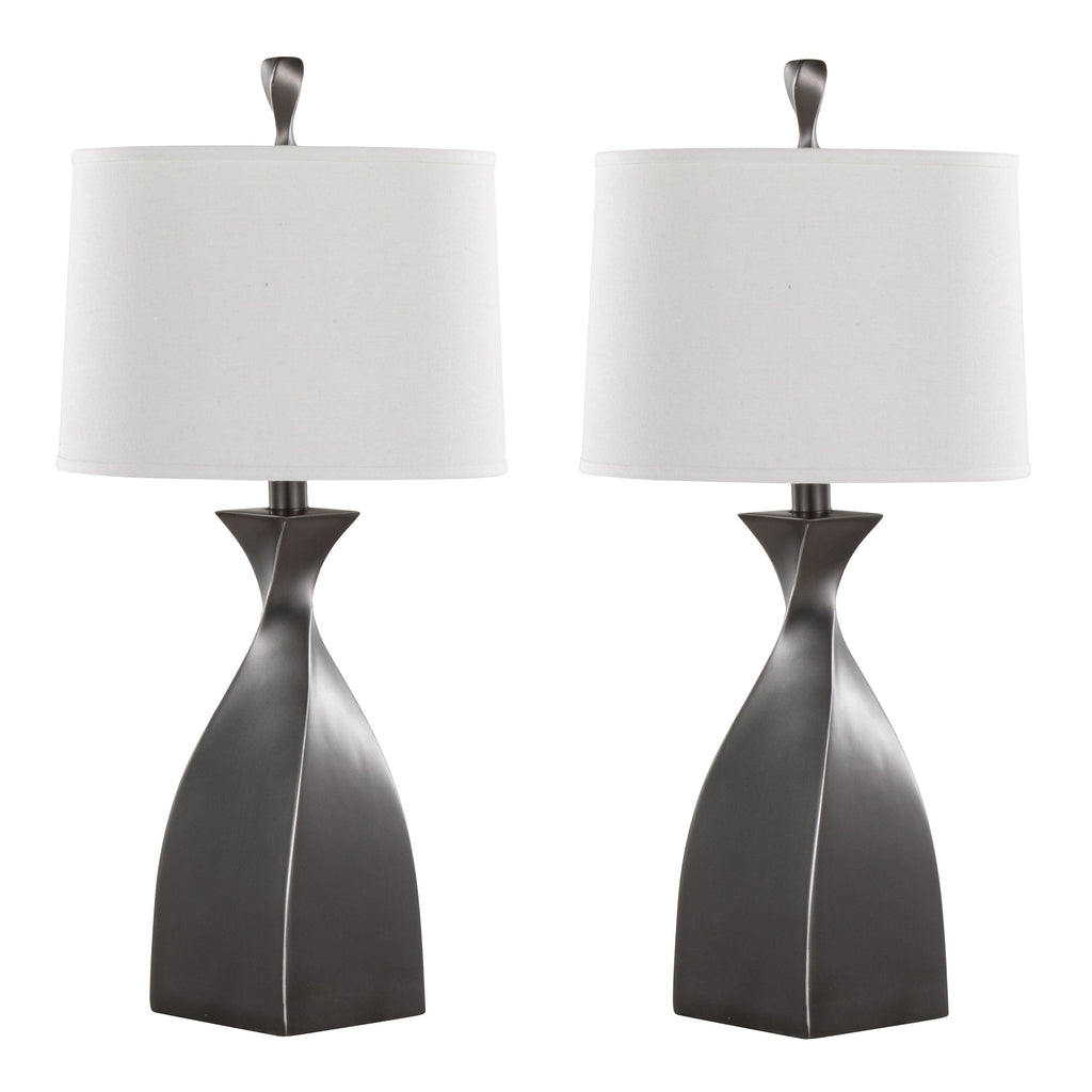 30" Contemporary Polyresin Table Lamp in Rubbed