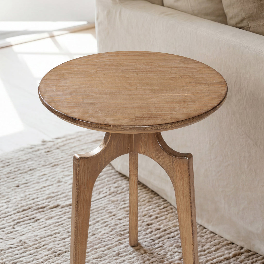 Carmel 22" Round Reclaimed Pine Side Table