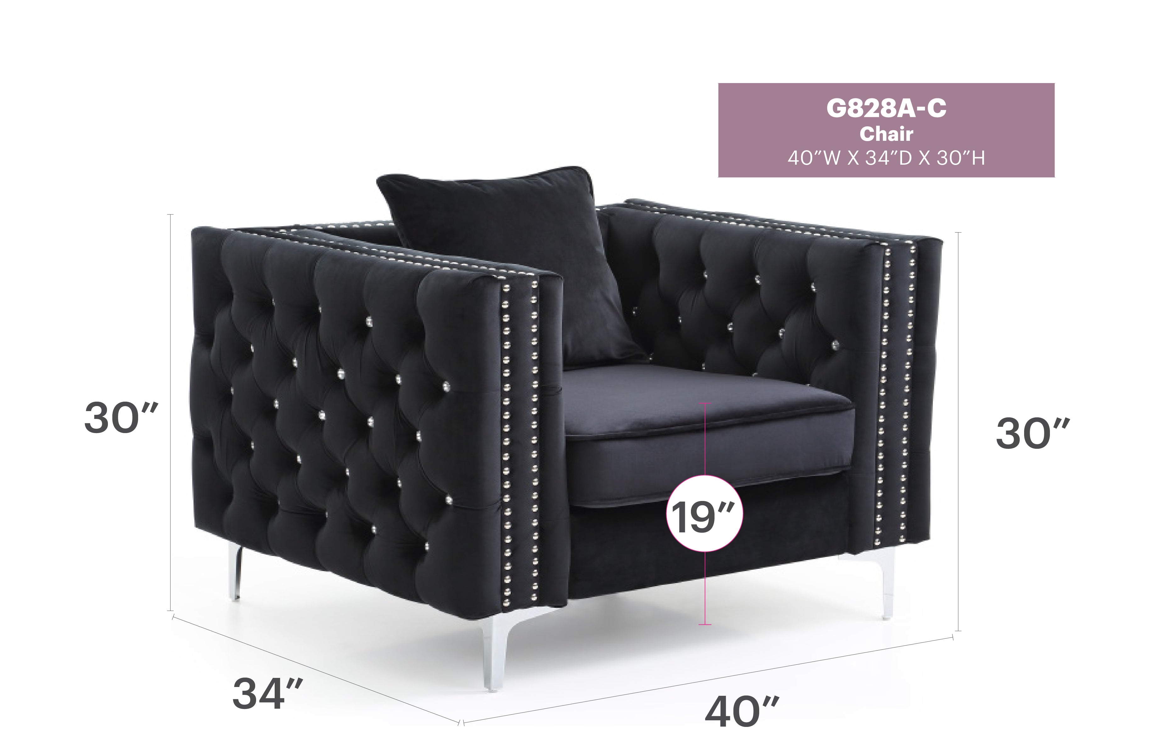 Sleek Contemporary Track Arm Chair