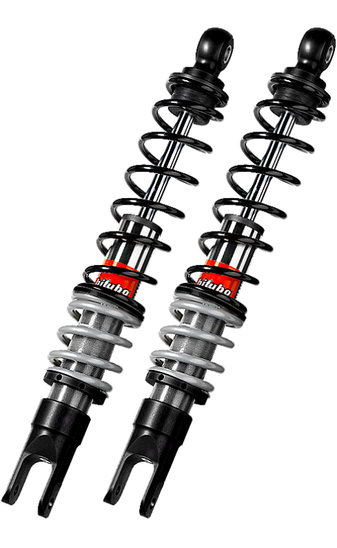 Bitubo Suspension Bitubo YGB0 Twinshocks Rear Adjustable: Spring Preload,  Red And Black Springs SC211YGB01