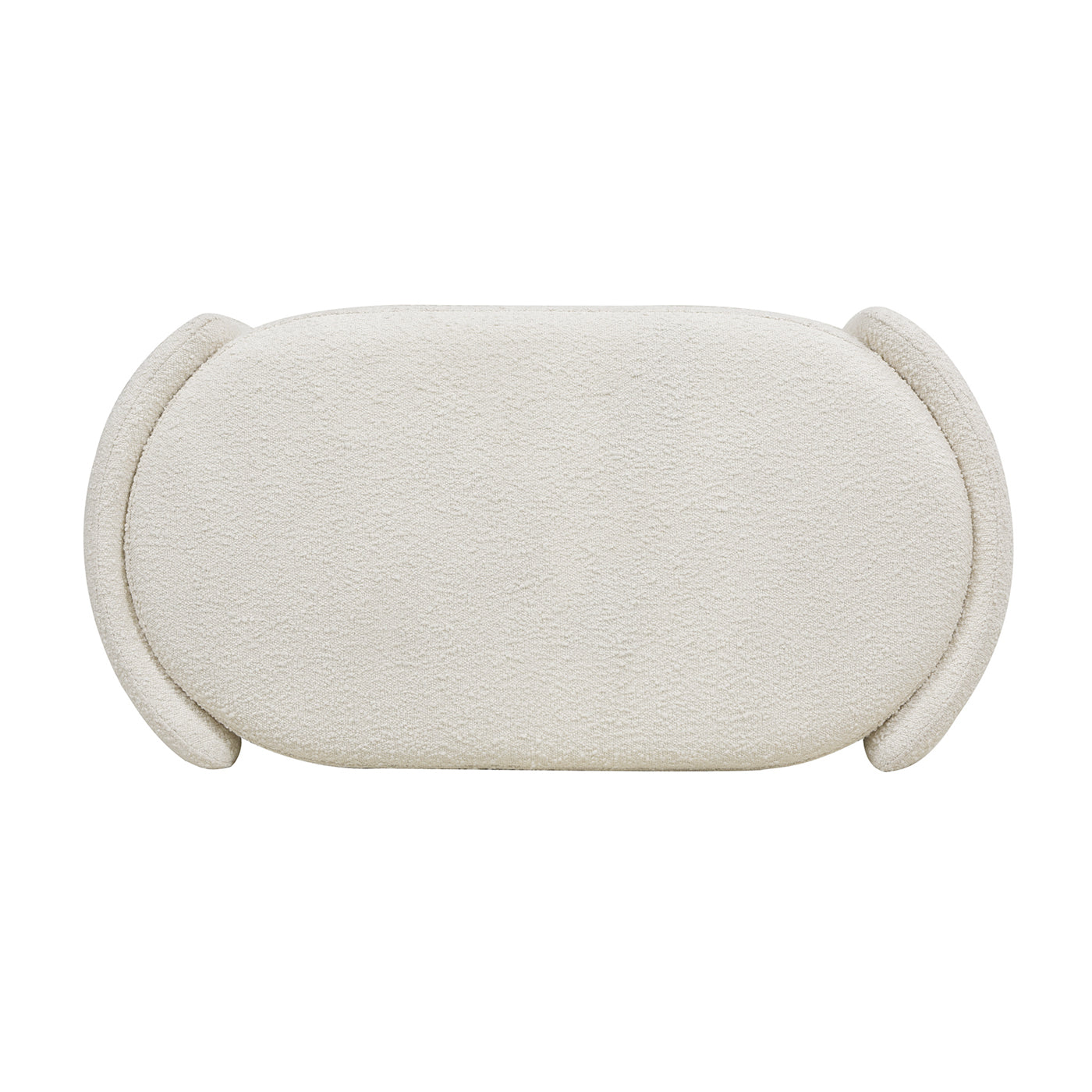 Fuji 43" Upholstered Oval Storage Bench