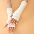 30cm Hot Styles Daily Winter Arm Warmers Go Party Long Sleeve Fingerless Mittens Half Finger Acrylic Gloves Mittens Knit Crochet