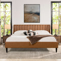 Aspen Vertical Tufted Headboard Platform Bed Set, King