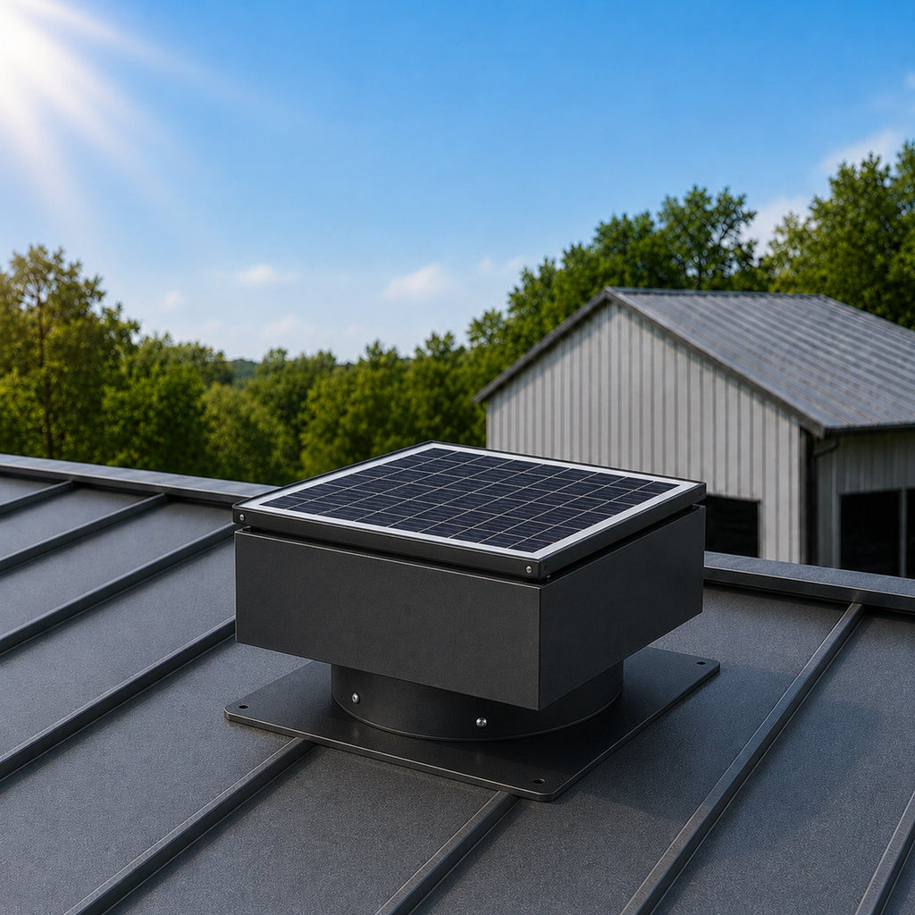 14" Adjustable Square Solar Roof Exhaust Fan