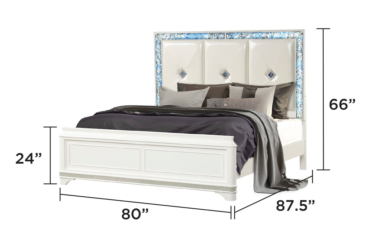 Laguna Modern Style King Upholstered Bed