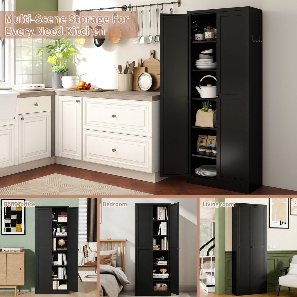 72" Metal Pantry Cabinet