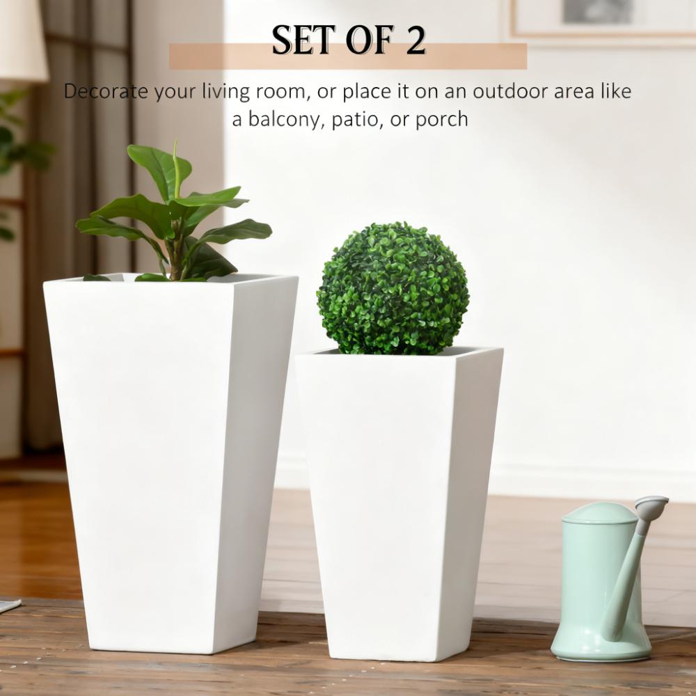 Flower Pots 2-Pack Outdoor Planter Set