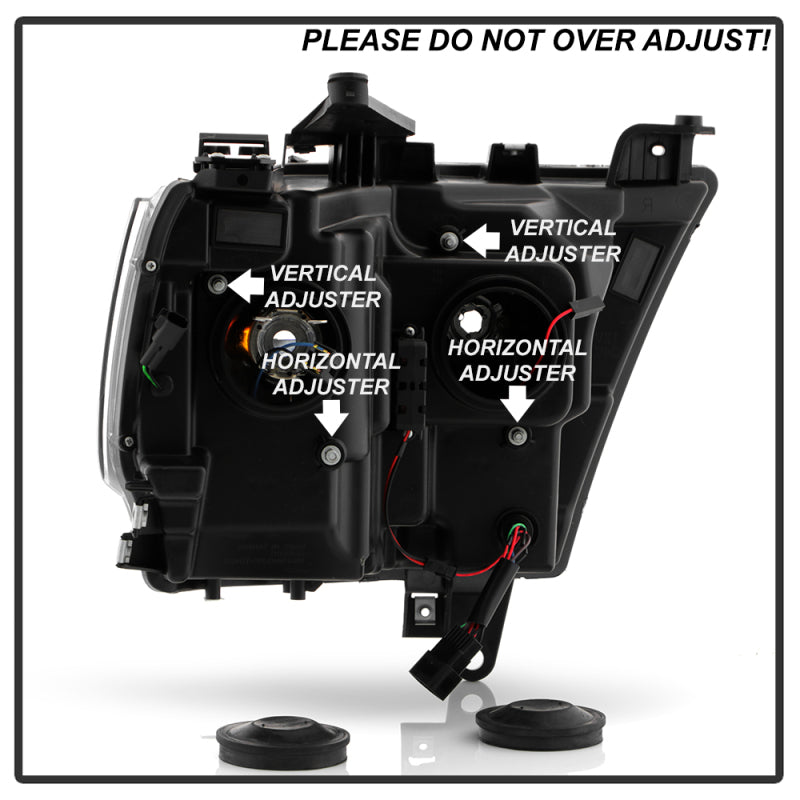 Spyder Dodge Ram 19-20 Halogen Model Projector Headlights Chrome PRO-YD-DR19HALSI-SEQ-C 5087409