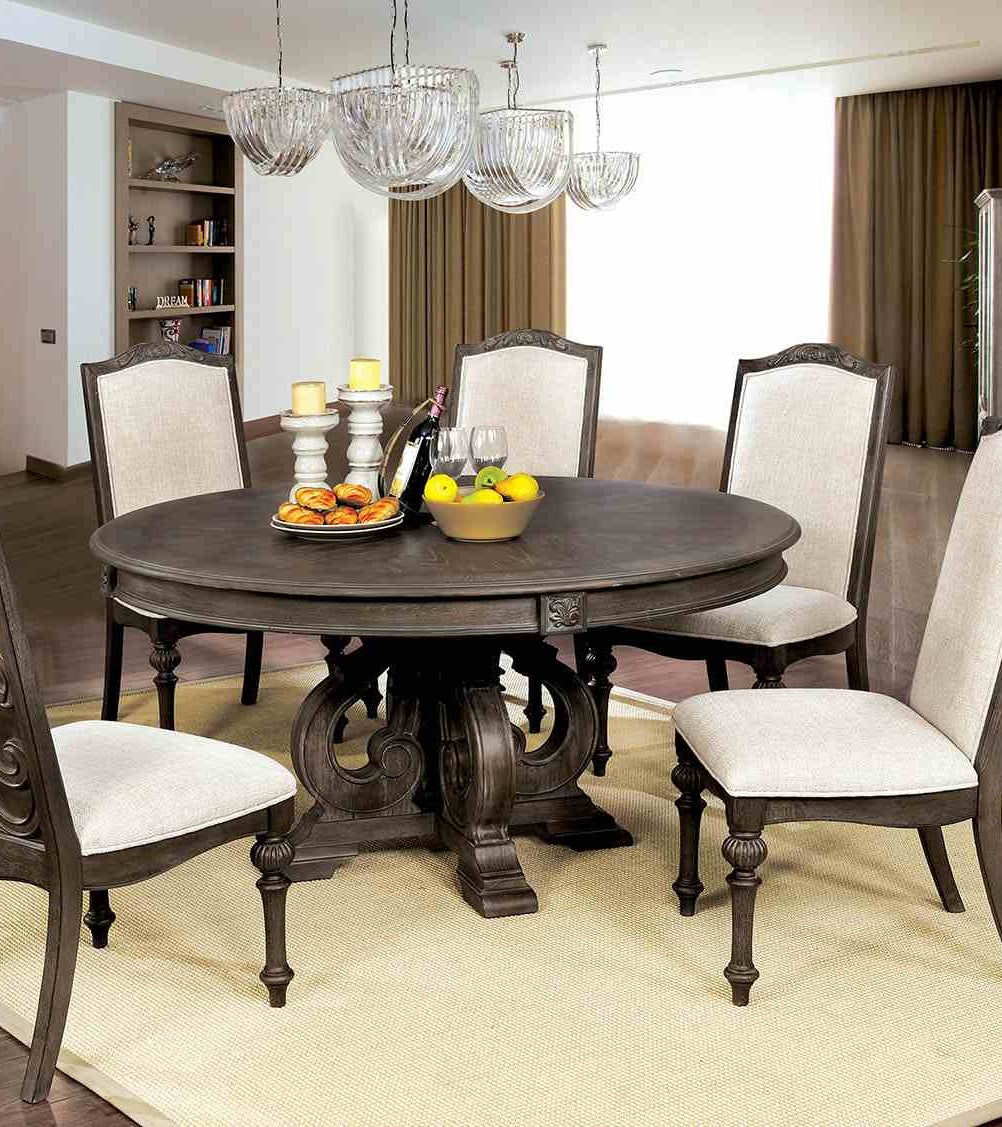 Elegant Rustic 7pc Dining Set