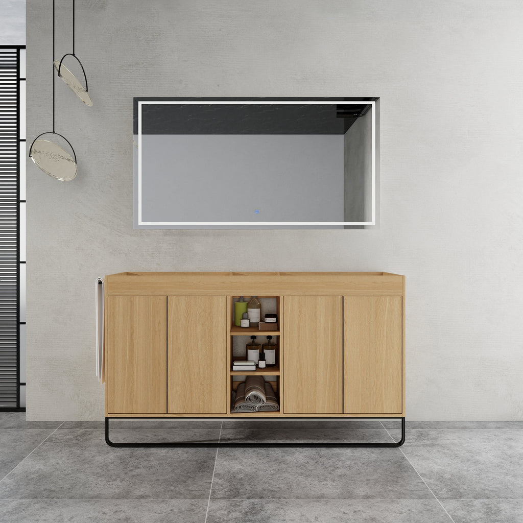 60" Freestanding Bathroom Vanity Cabinet