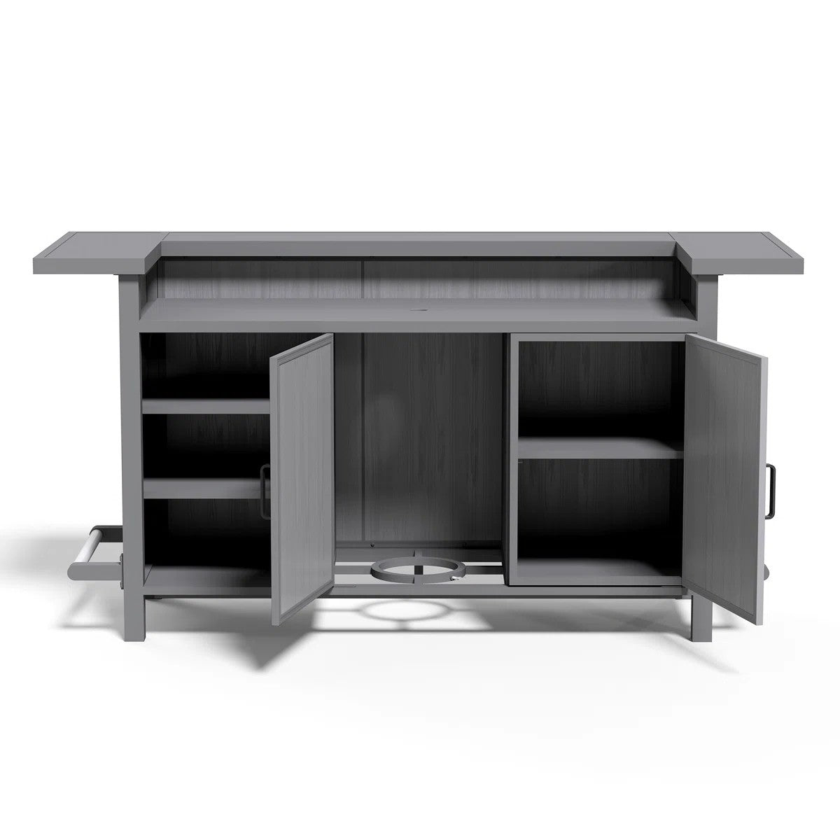 Outdoor Aluminum Grill Cart Resin Bar Cart