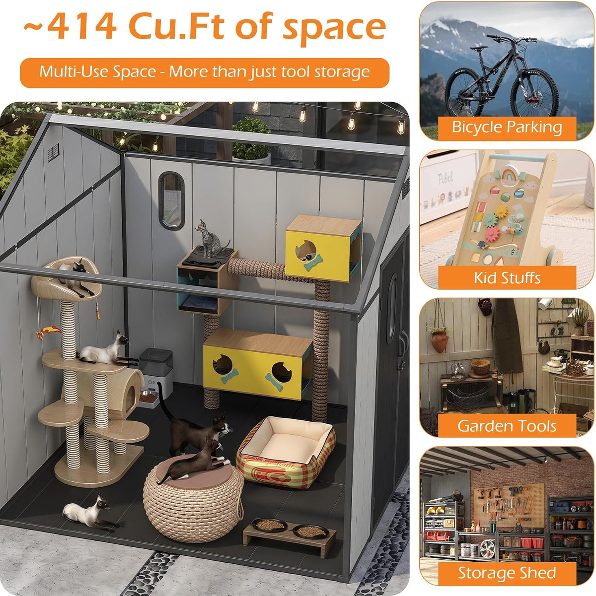 8x8Ft Resin Outdoor Storage Shed