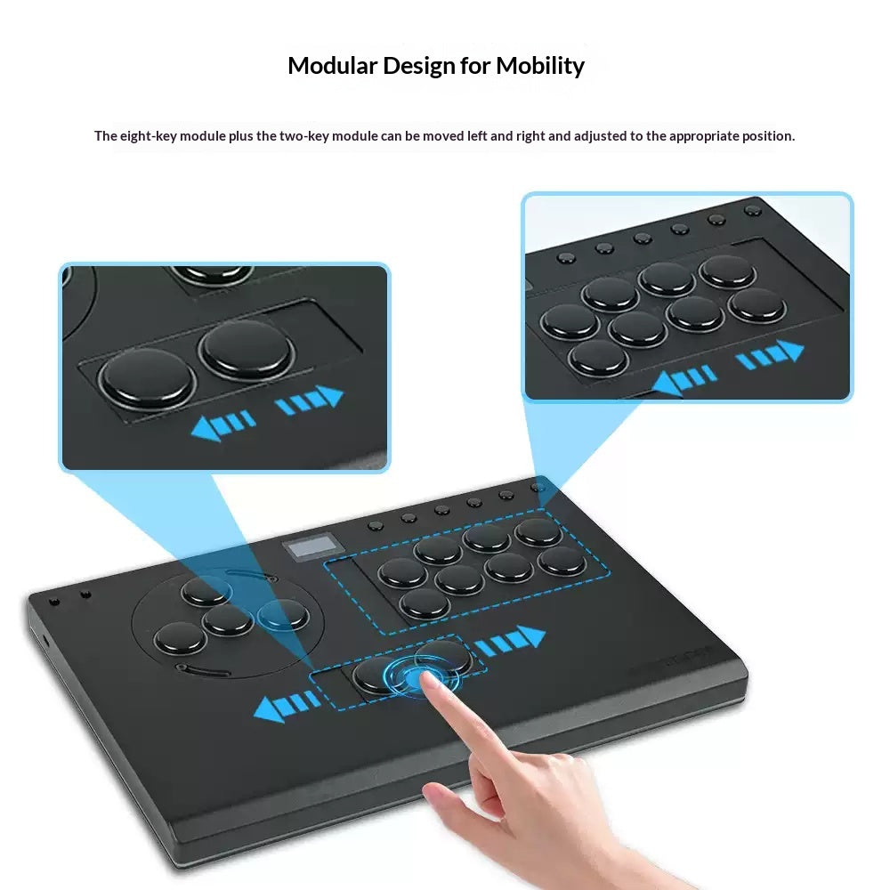 Skin-feel Fighting Keyboard With Hot-swappable Switches On The Back