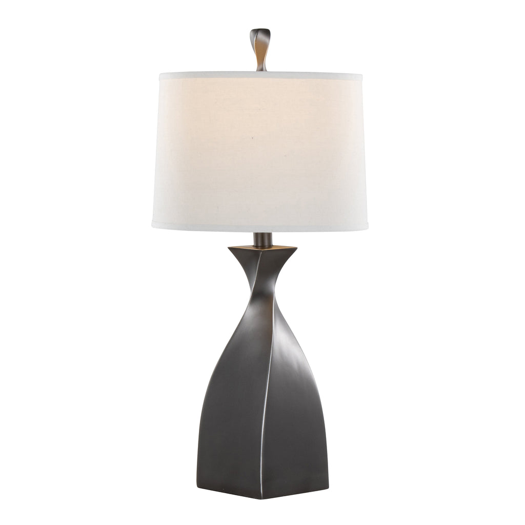 30" Contemporary Polyresin Table Lamp in Rubbed