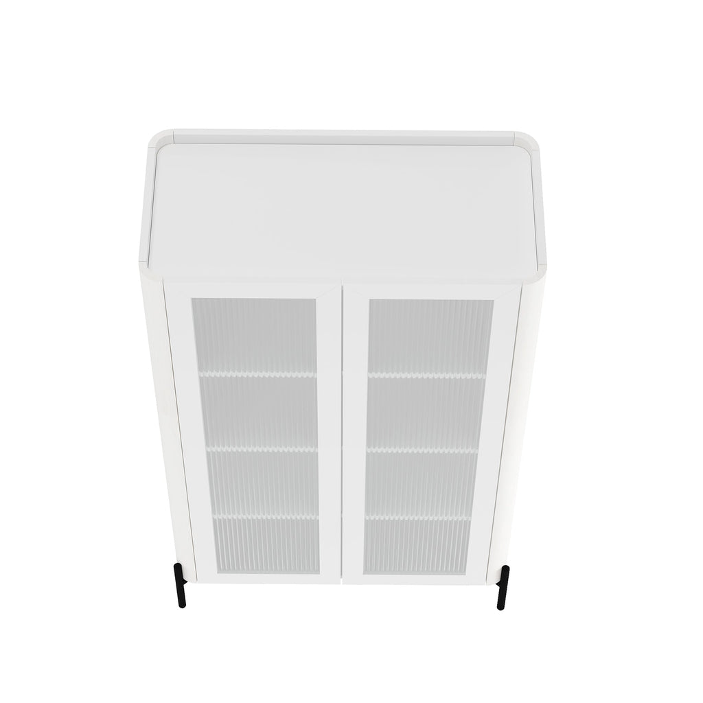 Abbey 32" Tempered Glass Bookcase Cabinet
