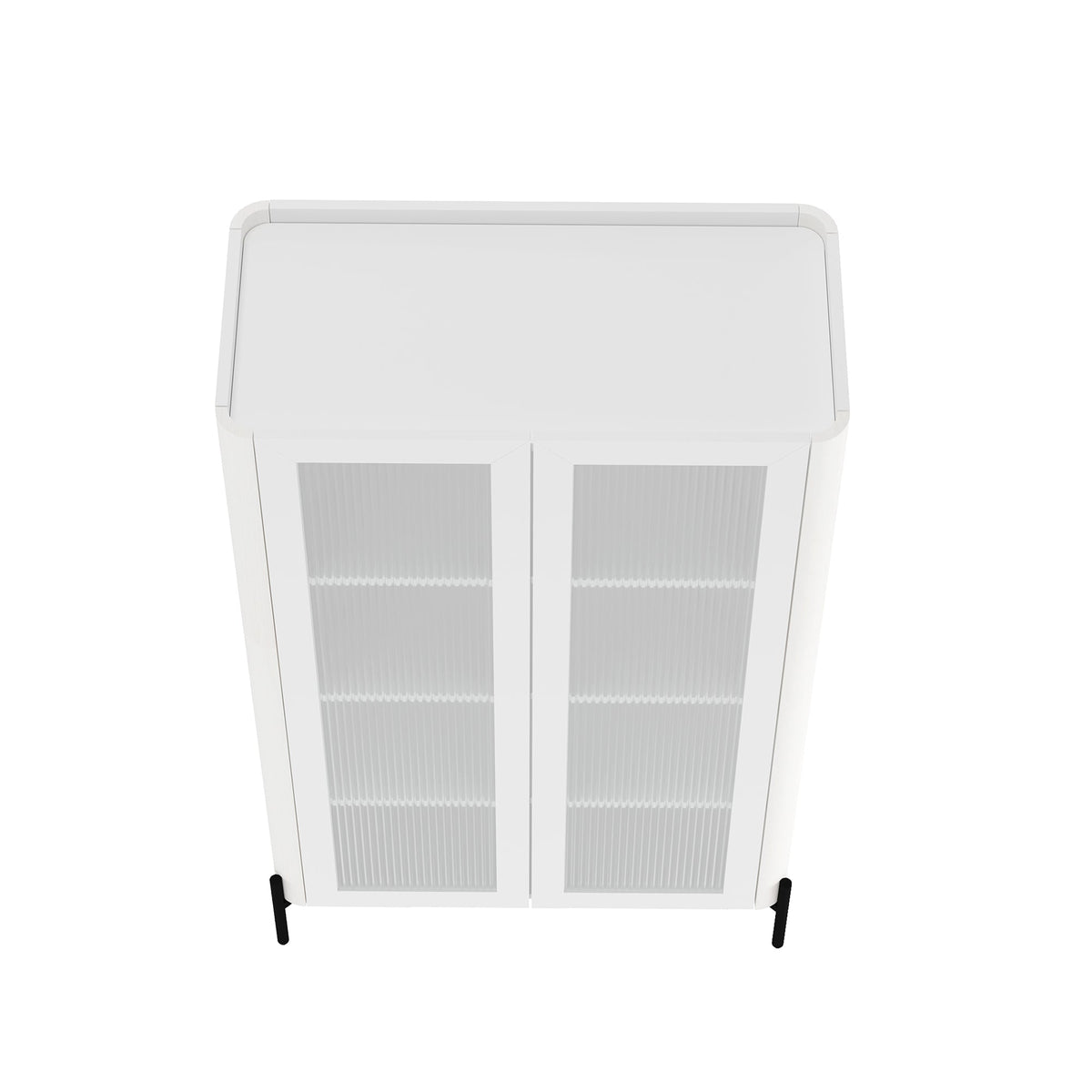 Abbey 32" Tempered Glass Bookcase Cabinet