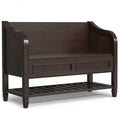 Connaught Solid Wood Entryway Storage Bench with Shelf