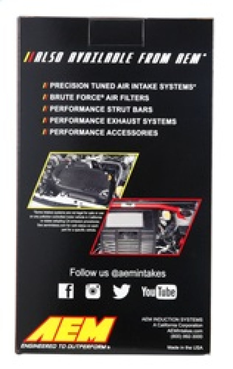 AEM Induction AEM DryFlow Air Filter Kit 4in x 7in DRYFLOW W/O Hole 21-2058DK