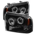 Spyder Ford F250/350 05-07 Projector Headlights LED Halo LED Blk Smke PRO-YD-FS05-HL-BSM 5078483